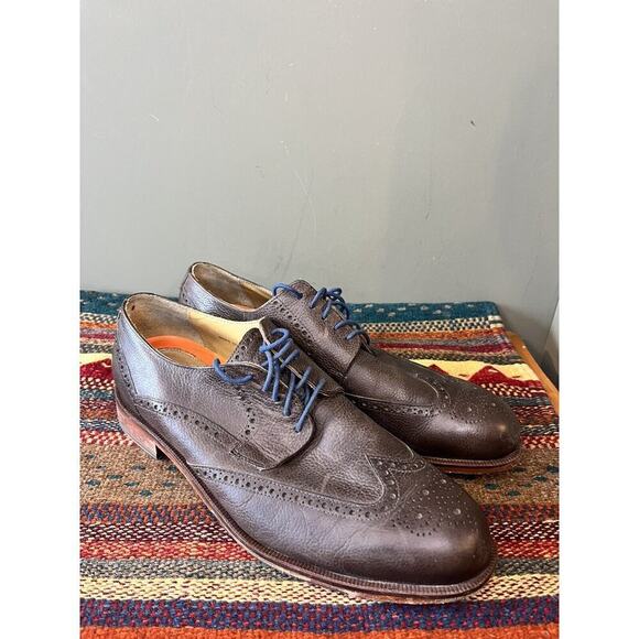 Cole Haan mens Wingtip Leather Lace Up Dress Shoes Mens Size 11.5 - Picture 1 of 7
